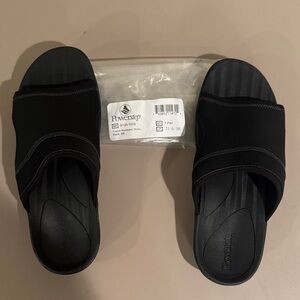 Power Step Black Men's Recovery Slide Sandals
